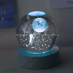 Esfera Giratoria 6cm Cristal 3d Led Multicolor Lampara Usb en internet