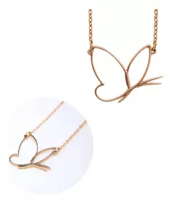 Collar Mariposa Rosa G Delicado Moderno Fashion 1176cod en internet