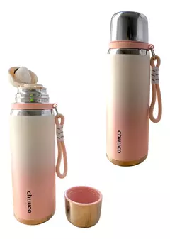 Termo Diseño Degrade 800ml Con Taza Y Limpiador Kh-979 - tienda online