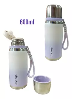 Termo Diseño Degrade 600ml Con Taza Y Limpiador Kh-978 en internet