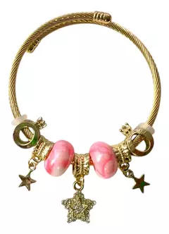 Pulsera Brazalete Brillante Con Detalles 6cm De Diámetro Xu - M-GIGANTE