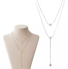 Collar Doble Delicado Moderno Fashion 1394 - comprar online