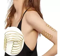Brazalete Pulsera De Mujer Plateado O Dorado Brazo Pulb471 - tienda online