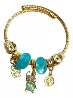 Pulsera Brazalete Brillante Con Detalles 6cm De Diámetro Xu