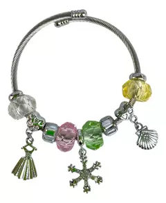 Pulsera Brazalete Brillante Con Detalles 6cm De Diámetro Xu en internet