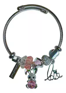 Imagen de Pulsera Brazalete Brillante Con Detalles 6cm De Diámetro Xu
