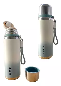 Imagen de Termo Diseño Degrade 800ml Con Taza Y Limpiador Kh-979