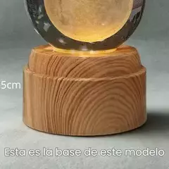 Esfera Cristal 3D Giratoria con Luz USB 8cm - M-GIGANTE