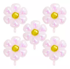 X5u Globos Margaritas Iridiscente Flores Primavera Deco 45cm - comprar online