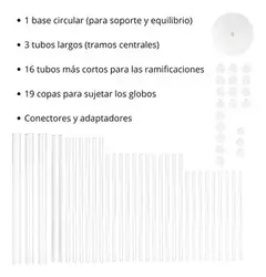 Base Adhesiva Soporte P/ Globos 19 Varillas 160cm Deco Ba113 - M-GIGANTE