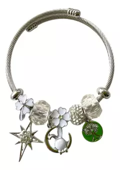 Pulsera Brazalete Brillante Con Detalles 6cm De Diámetro Xu - M-GIGANTE