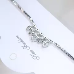 Collar Corazones Plateado Delicado Moderno Fashion 474 - M-GIGANTE