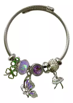 Pulsera Brazalete Brillante Con Detalles 6cm De Diámetro Xu