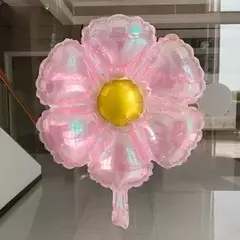 X5u Globos Margaritas Iridiscente Flores Primavera Deco 45cm - tienda online