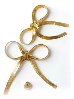 Aritos Moños Dorada Bijouterie Acero Inoxidable 1612 - comprar online