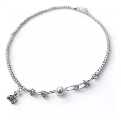 Collar De Mujer Osito Plateado Moderno Fashion 1259 en internet
