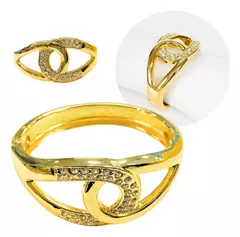 Brazalete Ojo Pulsera De Mujer Dorado Kmp-10o - comprar online