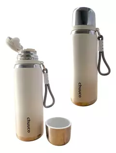 Termo Diseño Degrade 800ml Con Taza Y Limpiador Kh-979 en internet