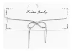 Collar Mujer Moño Dorado Delicado Moderno Fashion 1511cod