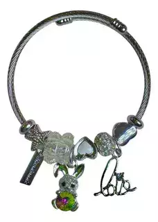 Pulsera Brazalete Brillante Con Detalles 6cm De Diámetro Xu