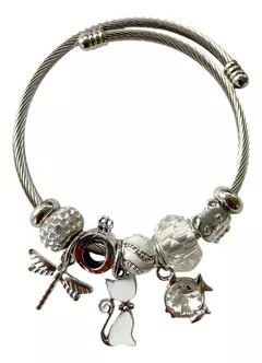 Pulsera Brazalete Brillante Con Detalles 6cm De Diámetro Xu en internet