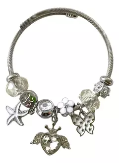 Imagen de Pulsera Brazalete Brillante Con Detalles 6cm De Diámetro Xu