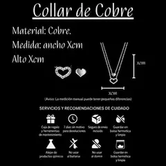 Collar Corazones Doble Plateado Delicado Moderno 1388 - tienda online