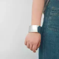 Brazalete Pulsera De Mujer Plateado Fashion Moda Kmp-13 - M-GIGANTE