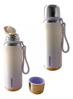 Termo Diseño Degrade 800ml Con Taza Y Limpiador Kh-979 - comprar online