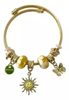 Imagen de Pulsera Brazalete Brillante Con Detalles 6cm De Diámetro Xu