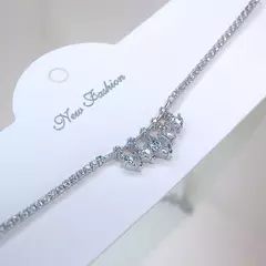 Collar Corazones Plateado Delicado Moderno Fashion 474 en internet