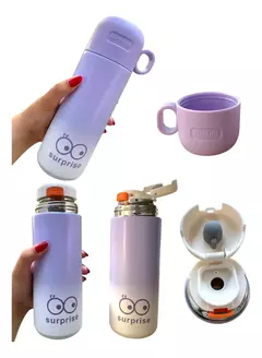 Termo De Acero Con Taza Suprise 450ml Kh-987 - comprar online
