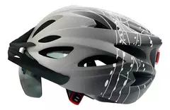Casco Bicicleta/monopatin C/ Luz Trasera Y C/ Visor X U HT-13FL - M-GIGANTE