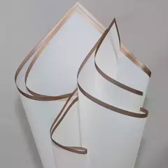 Papel Bopp/coreano Traslucido Con Borde Para Flores X20u 3127 - M-GIGANTE