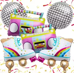 Set de bola disco, radio, patin