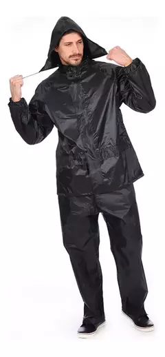 Conjunto Piloto Para Lluvia Hombre Con Capucha Y Bolsillo Talle: XXL Y XXXL - M-GIGANTE