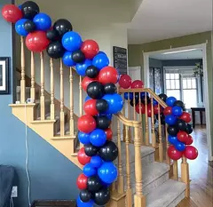 Set de globos solo arco, azul, rojo y negro 40pcs