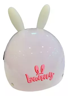 Casco Bicicleta/monopatin Para Niños Diseño Conejo Lila Cod 752 - M-GIGANTE