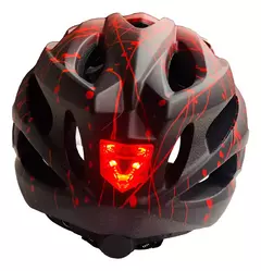 Casco Bicicleta/monopatin C/ Luz Trasera Y C/ Visor X U HT-13FL