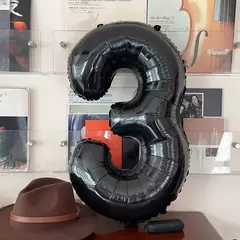 Globo Numeros 16" Color NEGRO