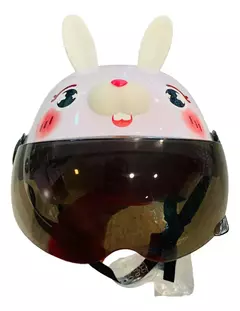 Casco Bicicleta/monopatin Para Niños Diseño Conejo Lila Cod 752