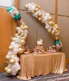 Set de globo botella champagne derramada 87 piezas - comprar online