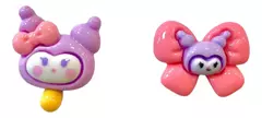 Imagen de X5 Decoración Sanrio Kuromi P/ Fundas Multiuso P/ Pegar