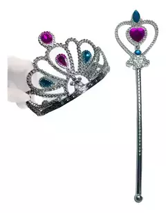 Set De Tiara Corono Y Varita De Princesa Disfraz Niños - comprar online