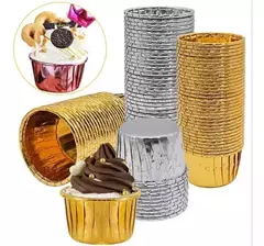 Pirotines Para Cupcakes, Magdalenas Metalizados x12u