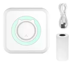 Mini Impresora Portable Con Icono De Gato Y Cargador Usb MI15-448 - comprar online