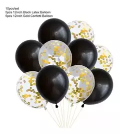 Set De Globos Latex Con Confetti 10pcs - M-GIGANTE