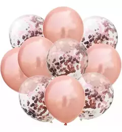 Set De Globos Latex Con Confetti 10pcs - comprar online