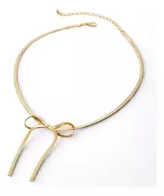 Collar Mujer Moño Dorado Delicado Moderno Fashion 1511cod - comprar online