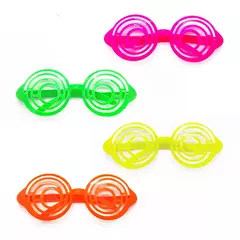 Lentes De Plástico Flúor Diseño Espiral